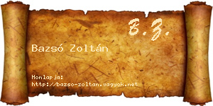Bazsó Zoltán névjegykártya