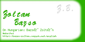 zoltan bazso business card